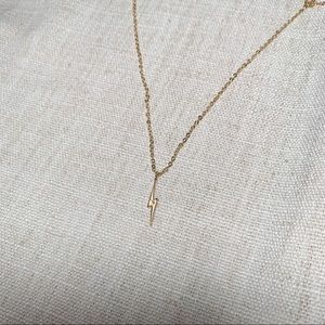 bolt necklace - gold filled